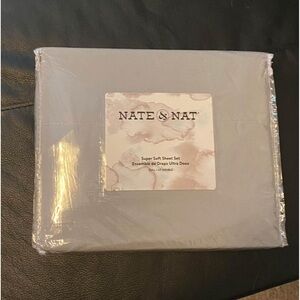 Nate and Nat double sheets set in alloy